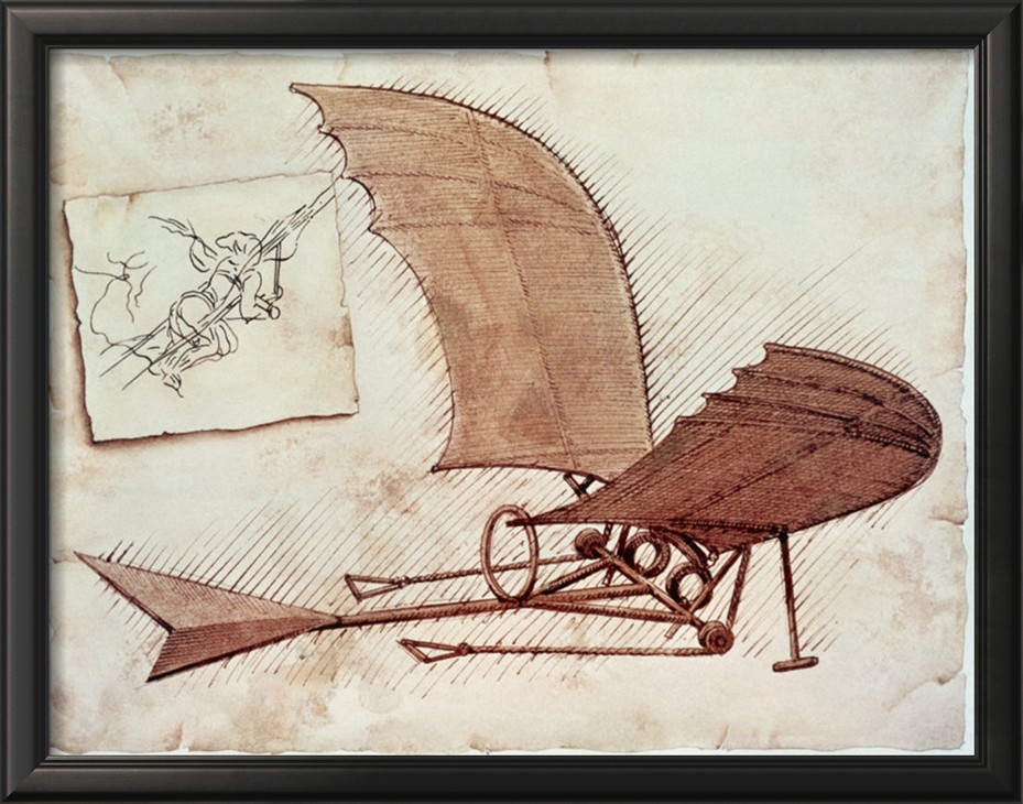 Flying Machine - Leonardo Da Vinci Painting